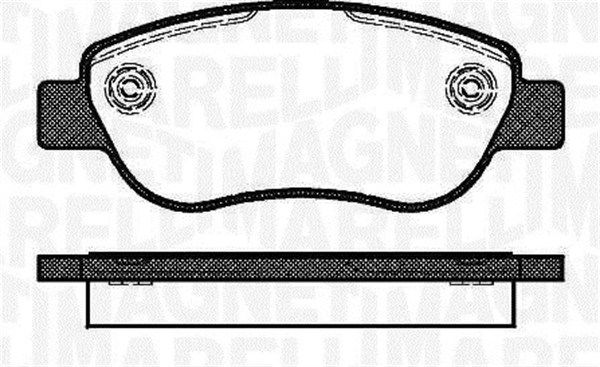 MAGNETI MARELLI stabdžių trinkelių rinkinys, diskinis stabdys 363916060693